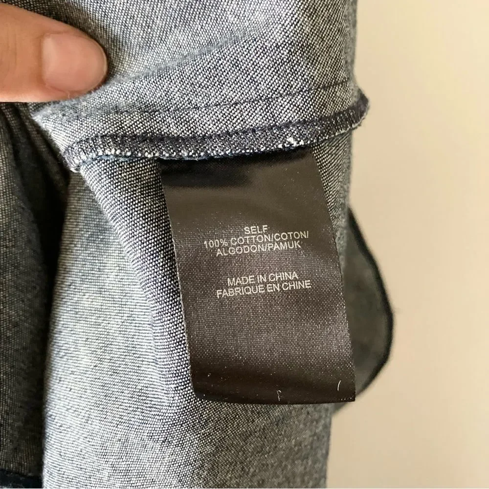 TIBI Chambray‎ Pheasant Top Off The Shoulder 0 - Picture 8 of 8